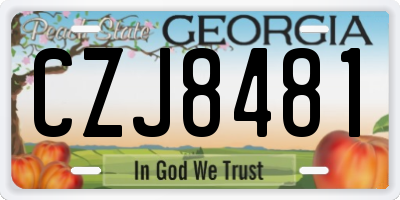 GA license plate CZJ8481