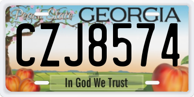 GA license plate CZJ8574