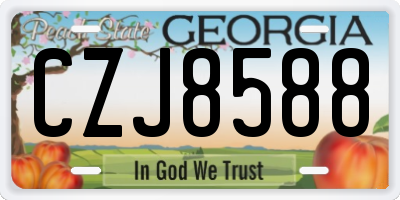 GA license plate CZJ8588