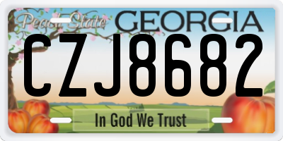 GA license plate CZJ8682