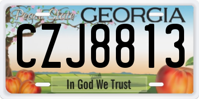 GA license plate CZJ8813