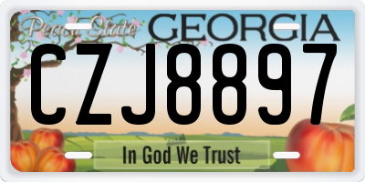 GA license plate CZJ8897