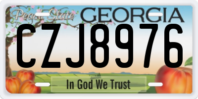 GA license plate CZJ8976