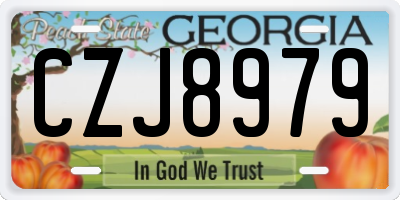 GA license plate CZJ8979