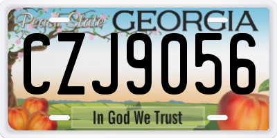 GA license plate CZJ9056