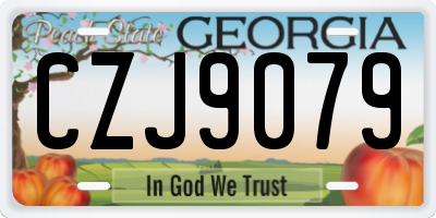 GA license plate CZJ9079