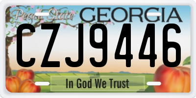 GA license plate CZJ9446
