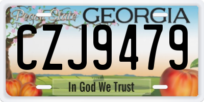 GA license plate CZJ9479