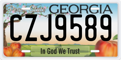 GA license plate CZJ9589