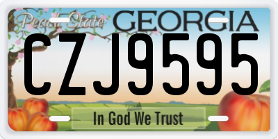 GA license plate CZJ9595