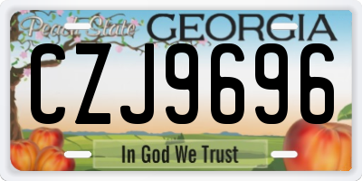 GA license plate CZJ9696