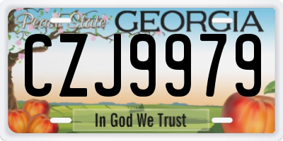 GA license plate CZJ9979