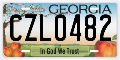 GA license plate CZL0482