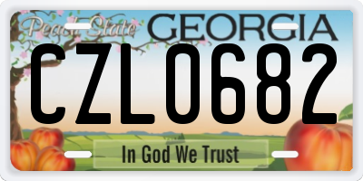 GA license plate CZL0682