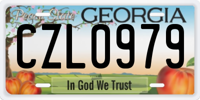 GA license plate CZL0979
