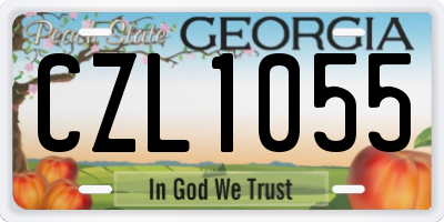GA license plate CZL1055