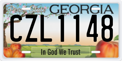 GA license plate CZL1148