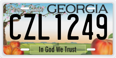GA license plate CZL1249