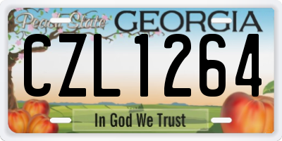 GA license plate CZL1264