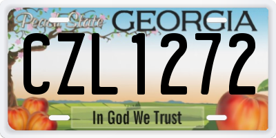 GA license plate CZL1272
