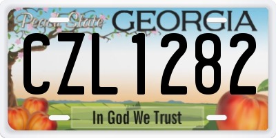 GA license plate CZL1282