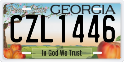 GA license plate CZL1446