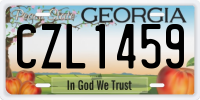 GA license plate CZL1459
