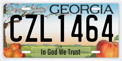 GA license plate CZL1464