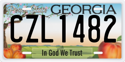 GA license plate CZL1482