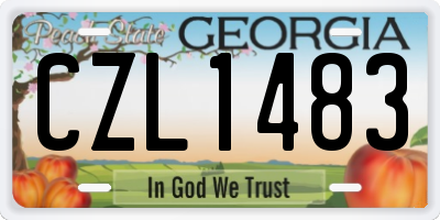 GA license plate CZL1483