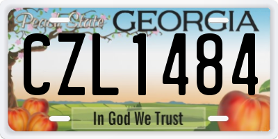 GA license plate CZL1484