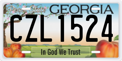 GA license plate CZL1524