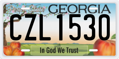 GA license plate CZL1530