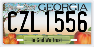 GA license plate CZL1556