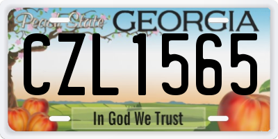 GA license plate CZL1565