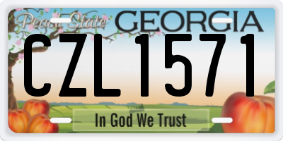 GA license plate CZL1571