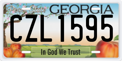 GA license plate CZL1595
