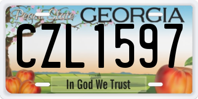 GA license plate CZL1597