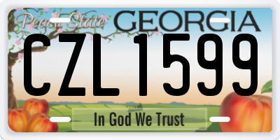 GA license plate CZL1599