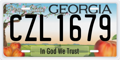 GA license plate CZL1679