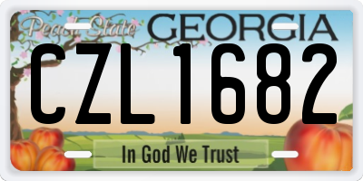 GA license plate CZL1682