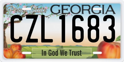 GA license plate CZL1683