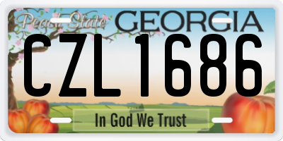 GA license plate CZL1686