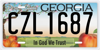 GA license plate CZL1687