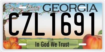 GA license plate CZL1691