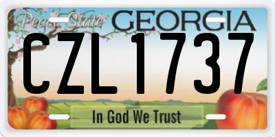 GA license plate CZL1737