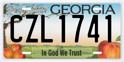 GA license plate CZL1741