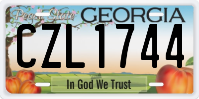 GA license plate CZL1744