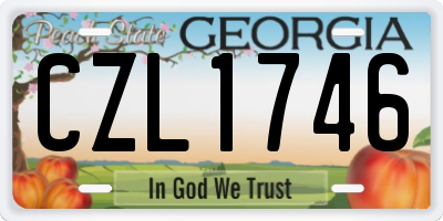 GA license plate CZL1746