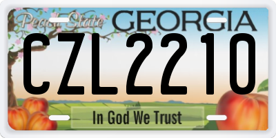 GA license plate CZL2210